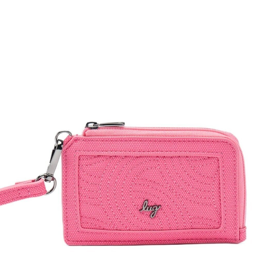 LUG Twirl Matte Luxe VL (Vegan Leather) RFID Wristlet Wallet - Pink Tourmaline